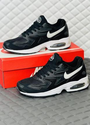 Кроссовки мужские весенние nike air max 2 light black-white5 фото