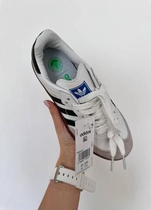 Кросівки adidas samba og white black gum (premium)6 фото