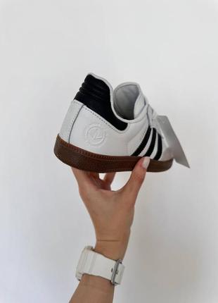Кросівки adidas samba og white black gum (premium)8 фото