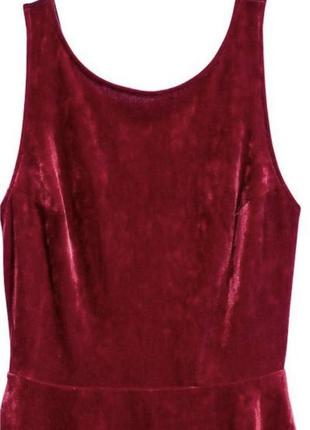 Платье h&amp;m красное бархатное3 фото
