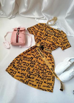 Літня легка сукня туніка з тканини, що струмує, з поясом в комплекті1 фото