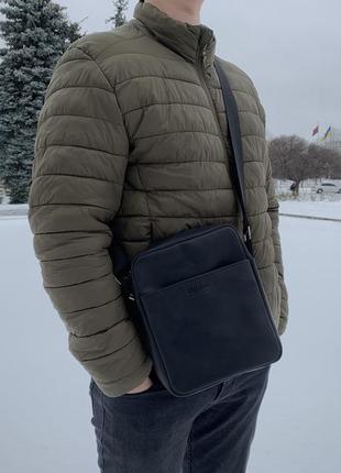 Кожаная мужская сумка / мужская сумка из натуральной кожи