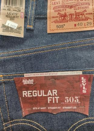 Джинси levi's men's 505 regular fit jean rigid 0050502177 фото