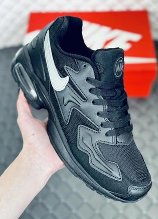 Кроссовки мужские весенние nike air max 2 light all black8 фото