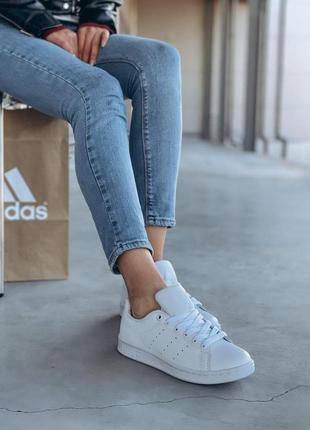 Кроссовки кеды adidas stan smith белый цвет кожаные (36-40)💜4 фото