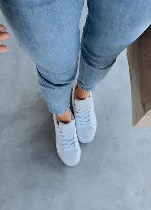 Кроссовки кеды adidas stan smith белый цвет кожаные (36-40)💜7 фото