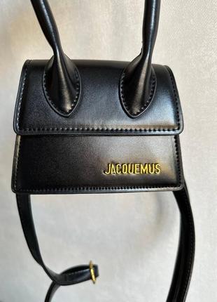 Сумка жакмюс jacquemus середня біла чорна міні7 фото