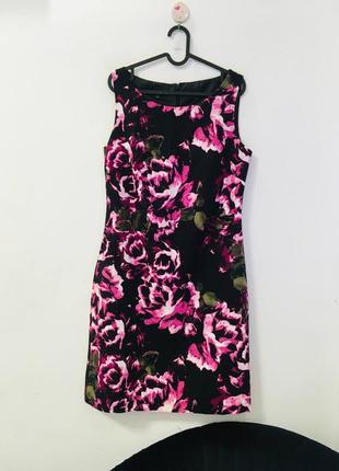 Льняное винтажное премиум платье laura ashley принт цветы л1 фото