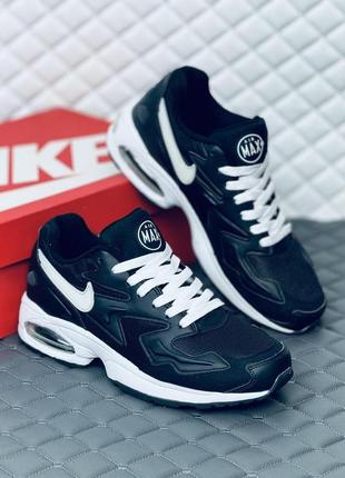 Кроссовки мужские весенние nike air max 2 light black-white10 фото