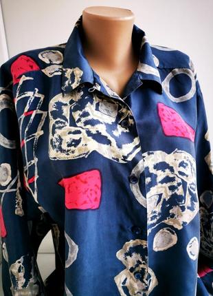 Красивая винтажная блуза из натурального шёлка4 фото