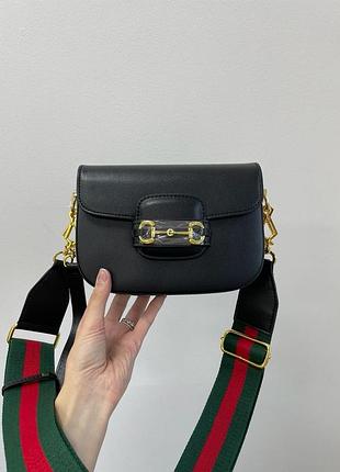 Сумка кожаная черная модная