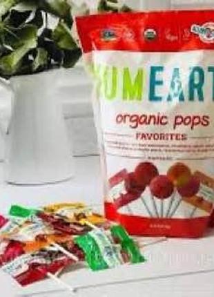 Органічні льодяники асорті organic pops yumearth2 фото