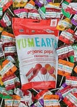 Органічні льодяники асорті organic pops yumearth1 фото