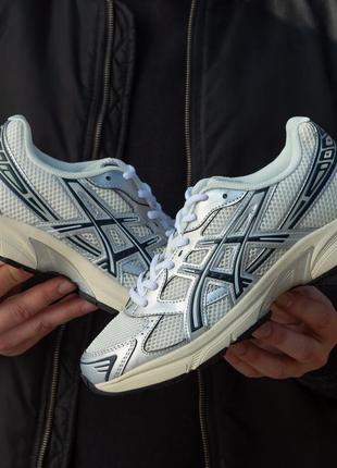 Ассикс гел кроссовки кожаные asics gel 1130 silver white5 фото