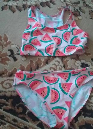 Купальник раздельный арбуз 128-152см