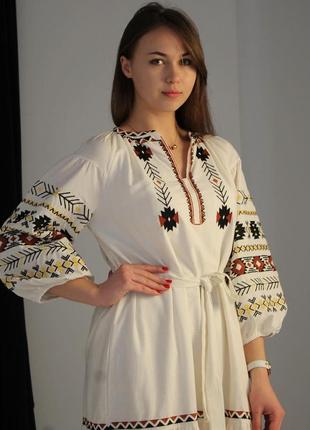 Платье в украинском стиле вышиванное платье вышиванное платье2 фото