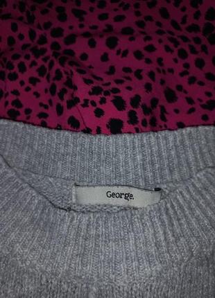 Серый базовый кэжуал свитер george4 фото