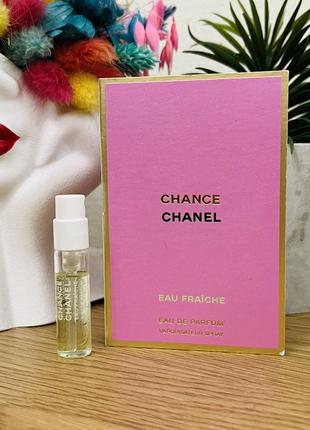 Оригинальный пробник парфюмированная вода chanel chance eau fraiche eau de parfum