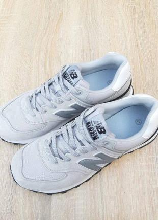 Мужские кроссовки new balance 574 greyUN баланс светло-серого цвета3 фото