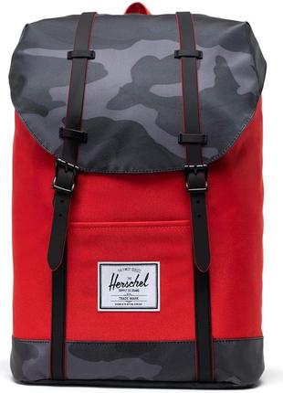 Рюкзак herschel retreat - fiery red/night camo1 фото