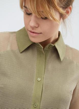 Блуза удлиненного кроя на пуговицах2 фото