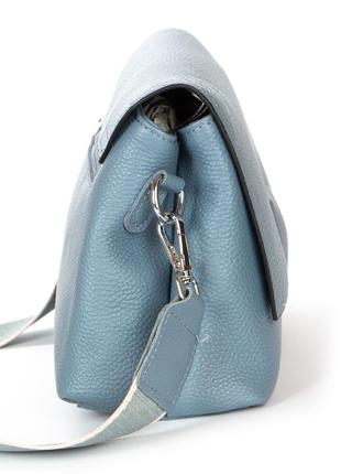 Женская сумка кроссбоди кожаная alex rai 99115 синяя4 фото