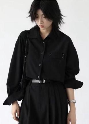 Рубашка черная в стиле готика гранж6 фото