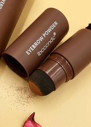 Набор для окрашивания бровей пудра штамп  eyebrow powder з трафаретом8 фото