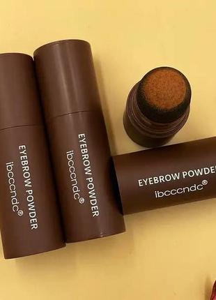 Набор для окрашивания бровей пудра штамп  eyebrow powder з трафаретом6 фото