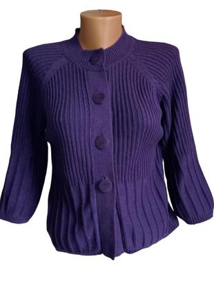 Кардиган оригинал  gerry weber кофта джемпер фиолетовый женский с коротким рукавом2 фото