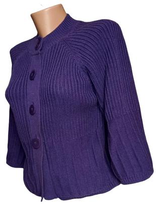 Кардиган оригинал  gerry weber кофта джемпер фиолетовый женский с коротким рукавом6 фото