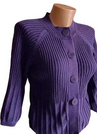Кардиган оригинал  gerry weber кофта джемпер фиолетовый женский с коротким рукавом