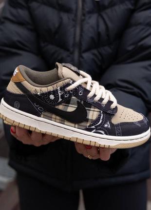 Nike sb dunk low x travis scott cactus jack кросівки, кроссовки2 фото