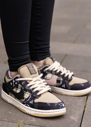 Nike sb dunk low x travis scott cactus jack кросівки, кроссовки5 фото