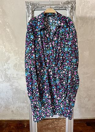 Zara платье из вискозы мини xs-s