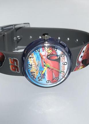 Годинник наручний для хлопчика тачки, маквін, блискавка, сірий ре5 фото