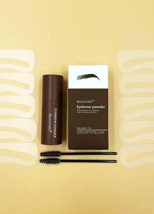 Пудра штамп для брів eyebrow powder з трафаретом