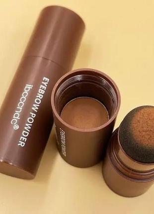 Пудра штамп для брів eyebrow powder з трафаретом10 фото