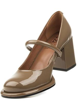 Туфли женские лакированные на каблуке 2384т-а