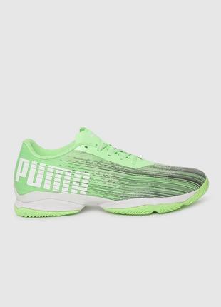 Мужские кроссовки для бадминтона puma unisex green adrenalite зеленые, размер 442 фото