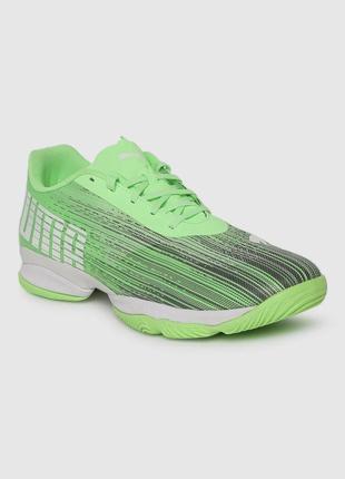 Мужские кроссовки для бадминтона puma unisex green adrenalite зеленые, размер 443 фото