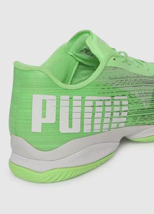 Мужские кроссовки для бадминтона puma unisex green adrenalite зеленые, размер 444 фото