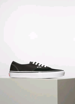 Vans skate authentic black/white5 фото