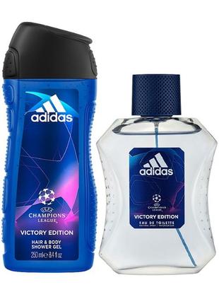Adidas champions league victory edition (edt 100 ml + shower gel 250 ml)1 фото