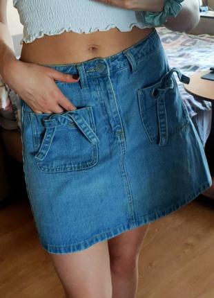 Спідничка юбка денім джинсова2 фото