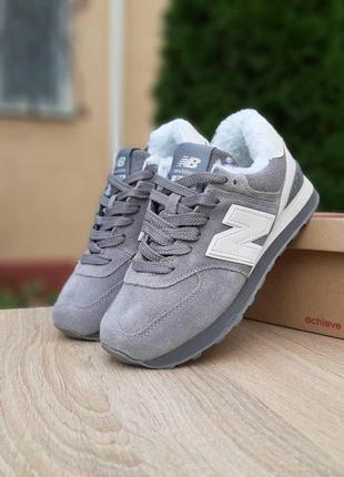 Зимові черевики жіночі кросівки new balance 574 (37-41)2 фото