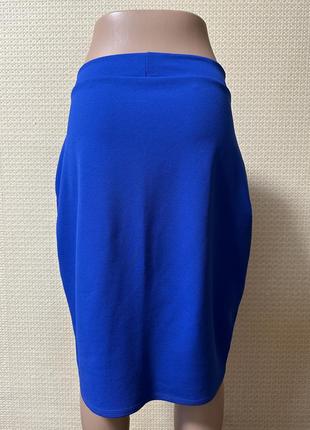 Синяя юбка карандаш2 фото