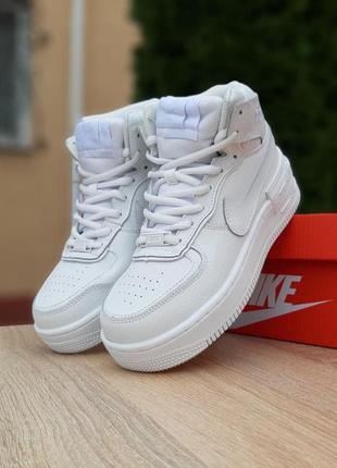 Зимові черевики жіночі кросівки nike air force 1 shadow (36-41)