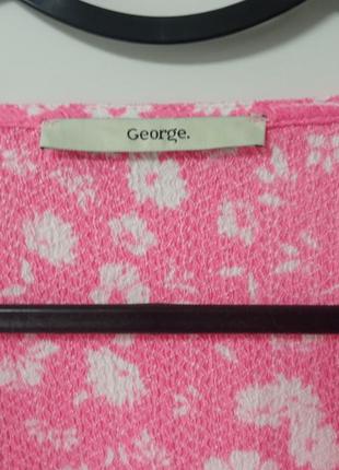 Платье розовое в цветочный принт george3 фото
