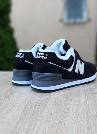 Зимові черевики жіночі кросівки new balance 574 (37-41)рефлектив5 фото